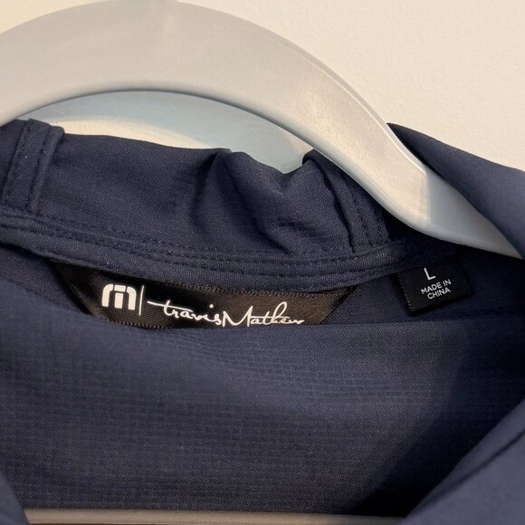 Travis Mathew Full-Zip Hooded Jacket – Navy Blue – Size L - Picture 2 of 4
